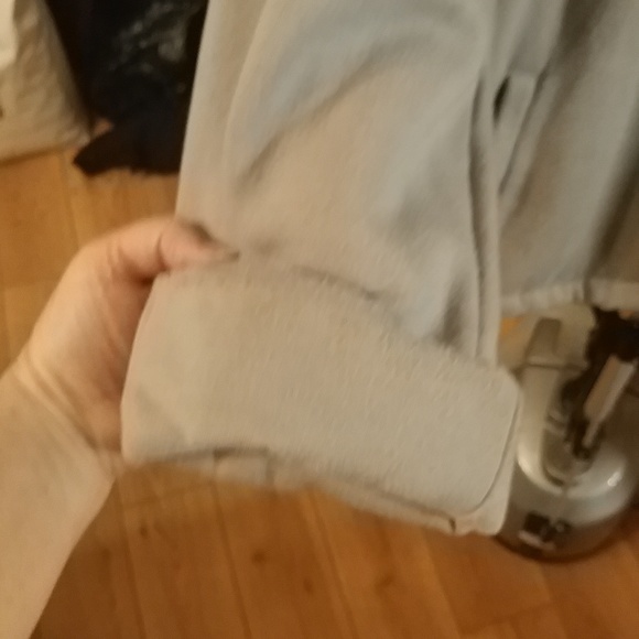 Jersey Material Snap Button Coat with Large Collar Pockets 2X - Picture 3 of 8